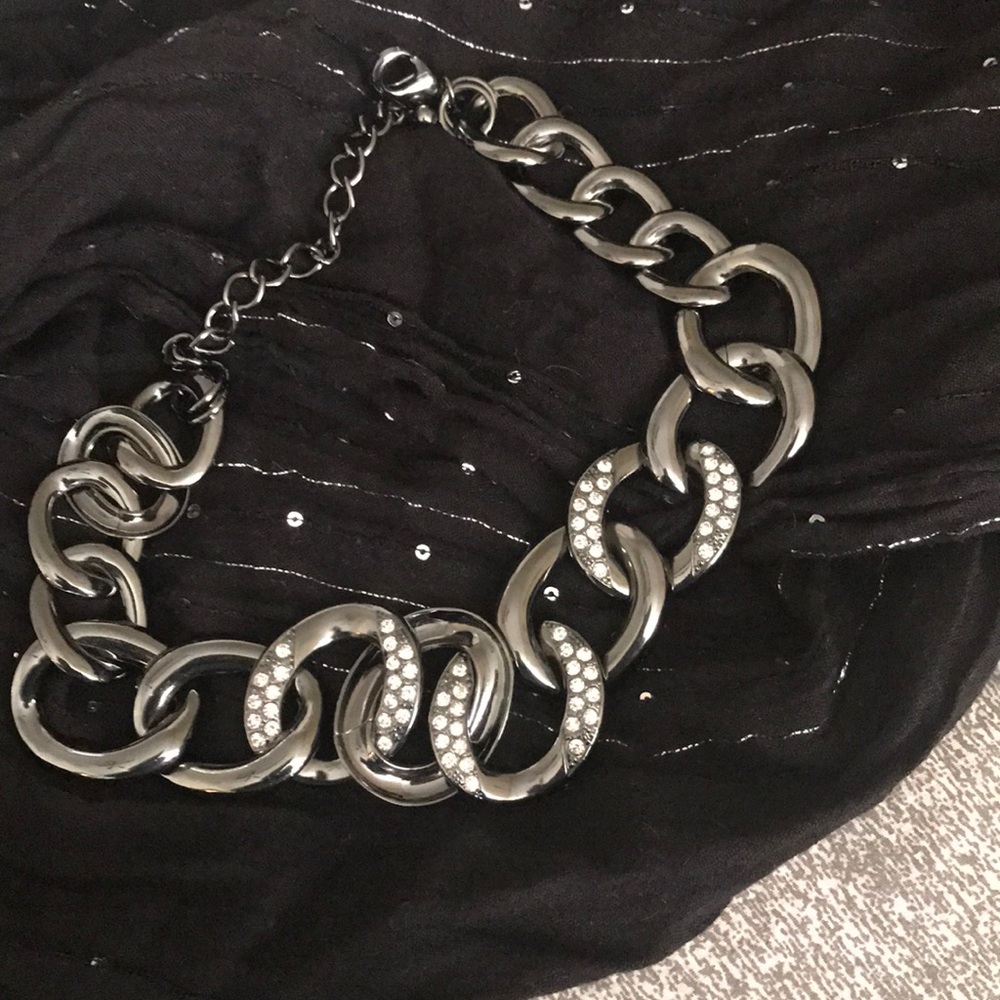 Black Rope Statement Necklace